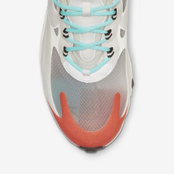 Nike Air Max 270 React (Mid-Century Art) - Férfi Utcai Cipő - Világos Bézs/Fehér/Narancssárga/Platin